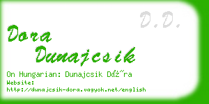 dora dunajcsik business card
